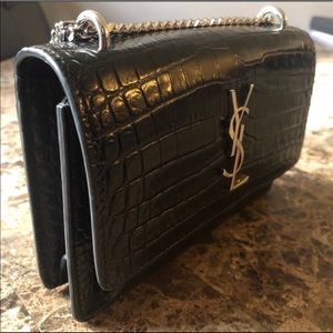 Croc embossed - YSL SUNSET bag